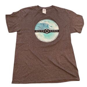 Outer Banks logo tee mens medium dark grey